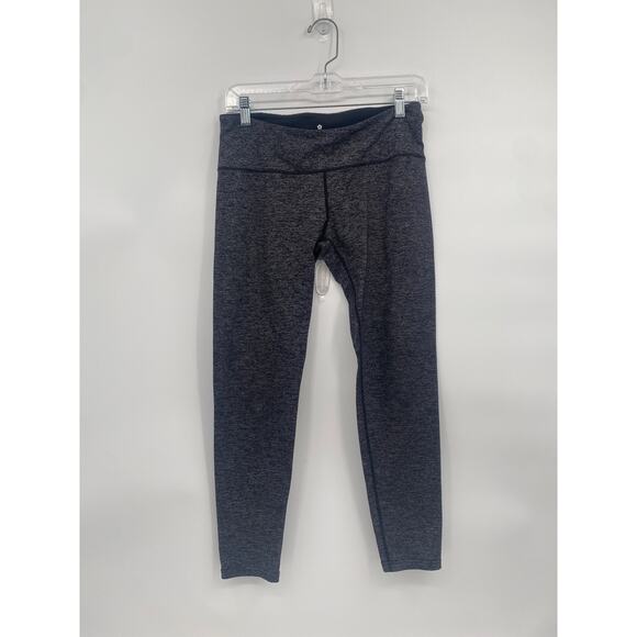Tuff Athletics Black Gray White Space Dye Athletic Leggings Side Pocket M - Picture 1 of 9